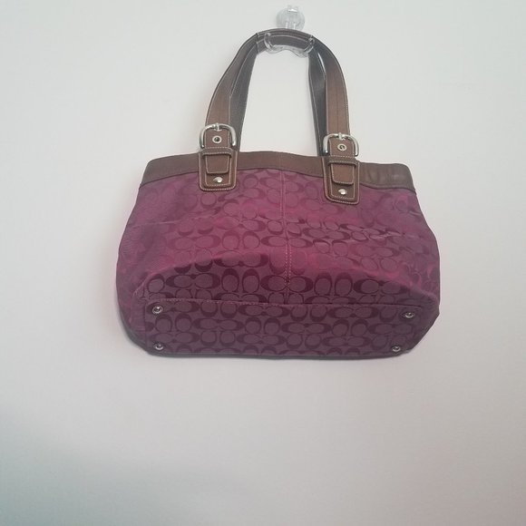 Coach Burgundy / Wine Signature C Logo Bags - Picture 5 of 7